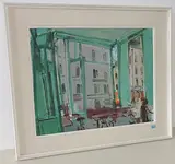 Pariser Bistro, 197(8?) by Rudolf Zender, oil on canvas, offered Jun 2017