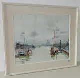 Seinehafen, 1957 by Rudolf Zender, oil on canvas, offered Jun 2017