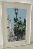 Strassenlaterne in einem Pariser Quartier, 1974 by Rudolf Zender, oil on canvas, offered Jun 2017