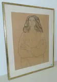Frauenportrait by Mario Comensoli, 1947, charcoal, sold Jun 2017