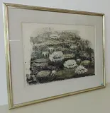 Seerosen by Helen Dahm, mixed media, sold Jun 2017