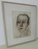 Selbstportrait by Helen Dahm, mixed media, sold Jun 2017