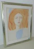 Frauenportrait by Heinrich Müller, pastel, sold Jun 2017