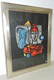 Harlekin mit Akt by Rudolf Mirer, 1986, color lithograph, sold Jun 2017