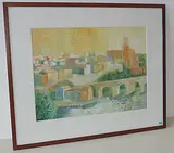 Towards Sundown by Tobias Schiess, 1980, gouache, offered Jun 2017