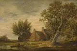 in der Art Landschaft mit Fischerboot und Bauernhaus by Jan Josefz van Goyen, oil on panel, offered Mar 2017