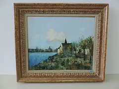 La Seine à la Frette by Albert Lauzero, oil on canvas, offered Mar 2017