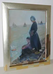Kinder am Strand by Artur Markowicz, 1911, pastel, sold Mar 2017