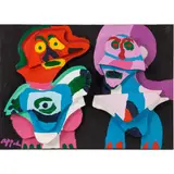 Untitled by Karel Christiaan Appel, oil on wood sculpture, sold Nov 2023