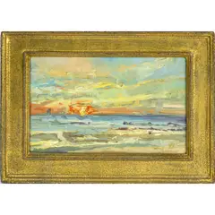 Sunrise by Pam Sheehan, oil on museum board, sold Nov 2023