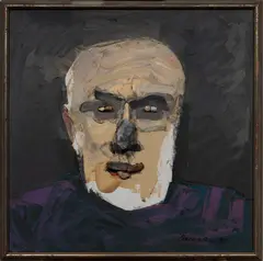 The Psychiatrist by Arthur Secunda, 1994, oil and mixed media assemblage, sold Nov 2023
