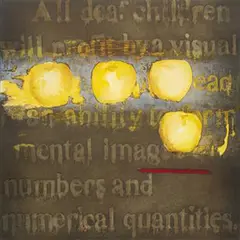 Number Work by Deborah Oropallo, 1990, etching and woodcut, sold Nov 2023