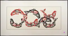 Untitled by Marvin Oliver, 1989, serigraph, sold Nov 2023