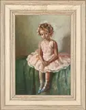 Portrait of a Young Girl in a Tutu by William Ewart Gladstone Solomon, oil on canvas mounted on board, sold Sep 2025