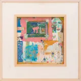 Evolutions Book Mark by Eva Bouzard-Hui, 1994, Mixed Media on Paper and Glass, sold Mar 2025