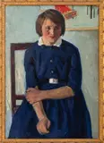 Craftswoman by Fedor Kascheev, 1964, Oil on Board, sold Mar 2025