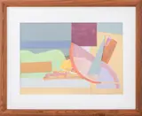 Abstract Composition by Joan Hyde Shapiro, Mixed Media Collage Painting, sold Mar 2025