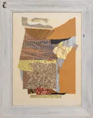 Abstract Composition by Joan Hyde Shapiro, Mixed Media Collage on Paper, sold Mar 2025