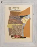 Abstract Composition by Joan Hyde Shapiro, Mixed Media Collage on Paper, sold Mar 2025