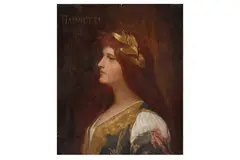 Untitled by Jules Lefebvre, oil on canvas, offered Nov 2022