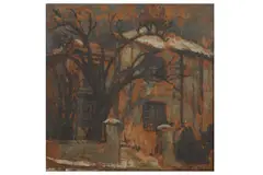 Untitled by Elizabeth Polunin, oil on canvas, offered Nov 2022