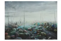 Untitled by Jerzy Mróz, oil on canvas, offered Nov 2022