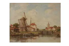Untitled by Jacob Maris, oil on panel, offered Nov 2022