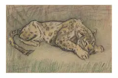 Untitled by Elsie Marion Henderson, charcoal and pastel, offered Nov 2022