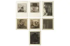 Seven etchings by Ralph Steadman, pencil, offered Oct 2022