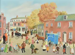 The Bakers Van by Pamela Cornell, 1983, Oil on canvas, sold Nov 2020