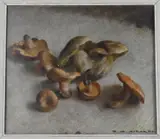 Funghi No by Giorgio Matteo Aicardi, Oil on panel, sold Nov 2020