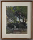 Fountain at the Villa Luxor by Giorgio Matteo Aicardi, Oil on canvas, offered Nov 2020