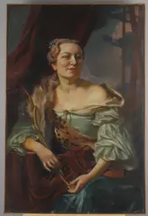 Portrait of the artists wife - Carmela by Giorgio Matteo Aicardi, Oil on canvas, offered Nov 2020