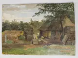 The Farmyard by C J De V, Oil on board, offered Nov 2020