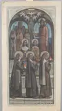 Study for a church mural - The Wise Virgins by Giorgio Matteo Aicardi, Pencil and pastel, offered Nov 2020