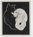 Cats by Vega Bermejo, 2002, Lithograph, offered Nov 2020