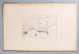 Landscape by Barry Flanagan, Drypoint etching, offered Nov 2020