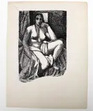 Seated Nude by John Buckland Wright, Pen and ink, offered Nov 2020