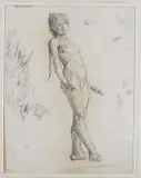 Female Nude by Fairlie Harmar, Charcoal and pencil, offered Nov 2020