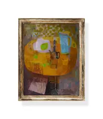 Still life with lime and jugOil on canvasSigned lower right92 x 71cm (36 x 27¾ in.) by Daphne Fedarb, oil, sold Nov 2020