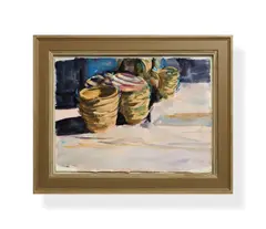 Still life of potsWatercolour28.5 x 38.5cm (11 x 15 in.) by Anthony Bream, watercolor, sold Nov 2020