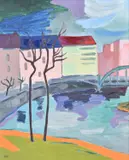 In Berlin by Harry Weinberger, oil, sold Oct 2020