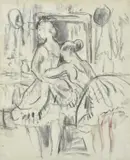 Ballerinas by Laura Knight, oil, sold Oct 2020