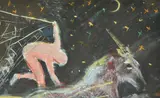 Trying to capture a unicorn by Sonia Lawson, oil, sold Oct 2020