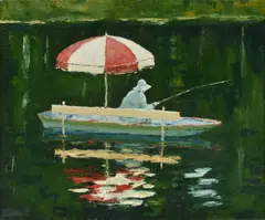 Fishing Moret 2Oil on canvas50.5 x 60.5cm (19¾ x 23¾ in.)Provenance:Richmond Gallery, London (no by William Foreman, oil, sold Oct 2020