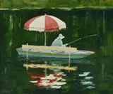Fishing Moret 2Oil on canvas50.5 x 60.5cm (19¾ x 23¾ in.)Provenance:Richmond Gallery, London (no by William Foreman, oil, sold Oct 2020
