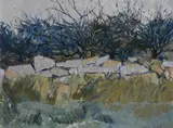 The Stone Wall by Charles Bartlett, Stone WallOil on canvasSigned lower right71 x, sold Oct 2020