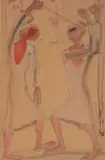 The sword fight by Ragheb Ayad, oil, sold Oct 2020