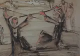Baba IIMixed mediaSigned and dated c by Ragheb Ayad, c. 1964, oil, sold Oct 2020
