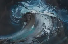 Wave by Maggi Hambling, 2010, oil, sold Oct 2020